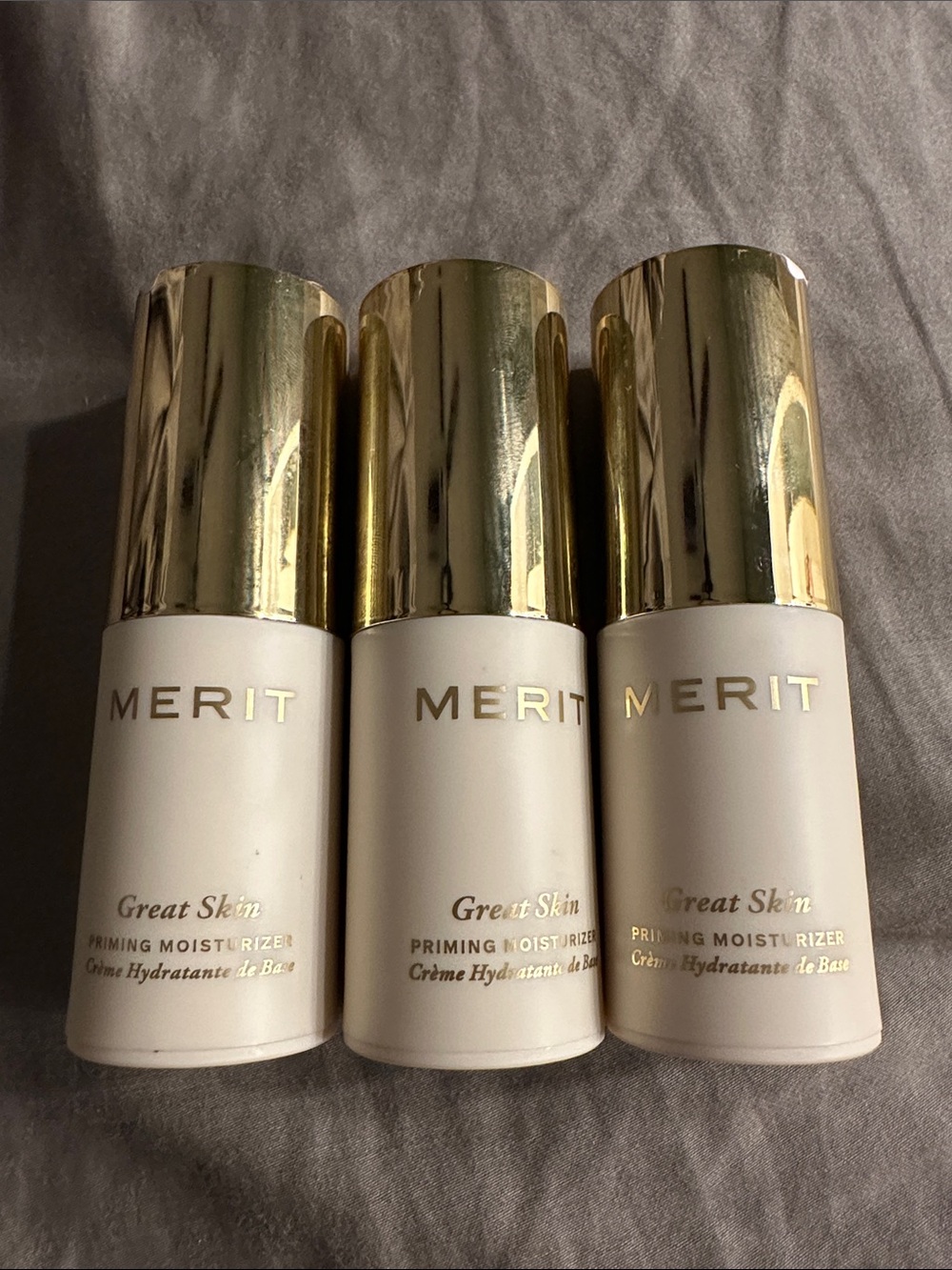 NEW MERIT Great Skin Priming Moisturizer 15 ml / .5fl Oz. Set of 3!